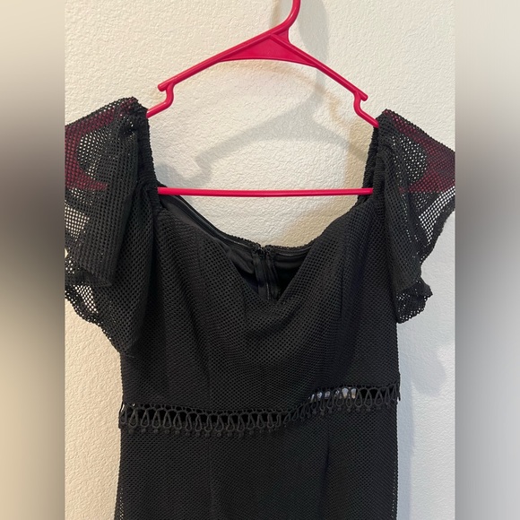 Hello Molly ruffle net black dress - Picture 4 of 10